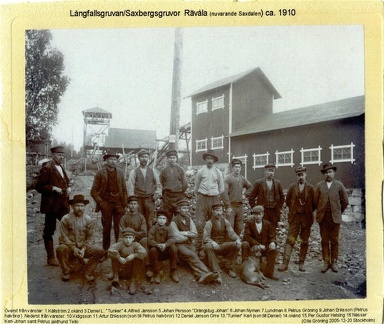 Arbetsgäng från 1910 vid gruvan.